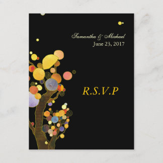 Carte de réponse Mariage des arbres lunaires