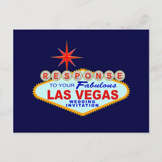 Carte de réponse Mariage Las Vegas (carte postale) (Devant)