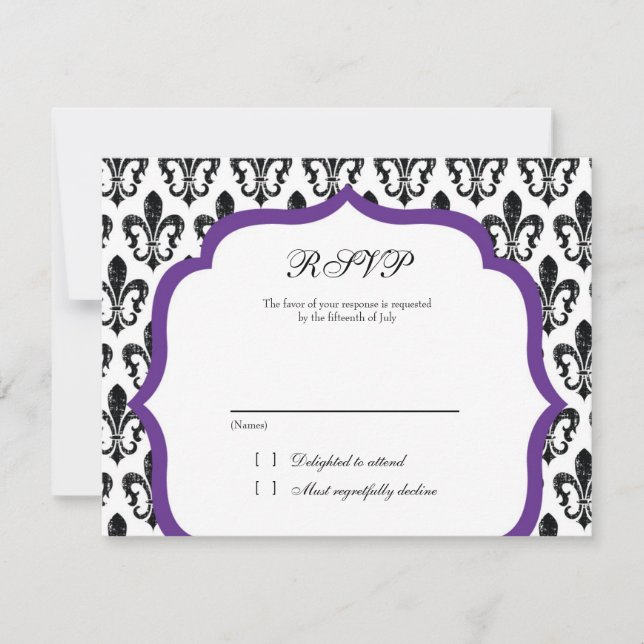 Carte de réponse mariage | Nouvelle-Orléans | Pour (Devant)