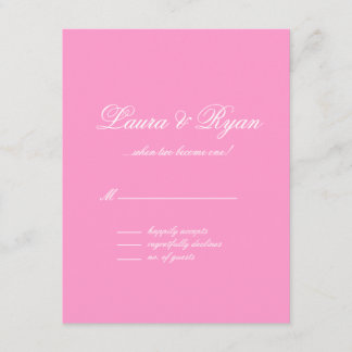 Carte de réponse Mariage RSVP Paris France Roses r