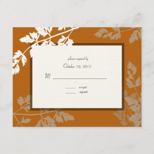 Carte de réponse Mariage rustique