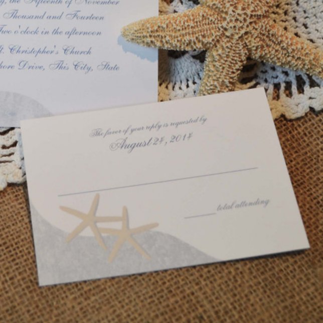 Carte de réponse Mariage Starfish (Créateur téléchargé)