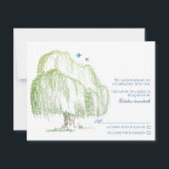 Carte de réponse Mariage Willow Tree<br><div class="desc">Le texte de cette carte de réponse mariage d'arbre de saule est entièrement personnalisable. Pour le modifier, utilisez l'option personnalisée. Pour obtenir des modifications de texte plus complètes, telles que la police, la couleur de police et la disposition du texte, cliquez sur customiser. Le design représente un saule aux couleurs...</div>