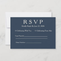 Carte de réponse Minimal Elegant Harbor Blue