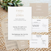 Carte de réponse minimale Champagne Petite 2 RSVP