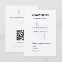 Carte de réponse minimale poussiéreuse bleue petit