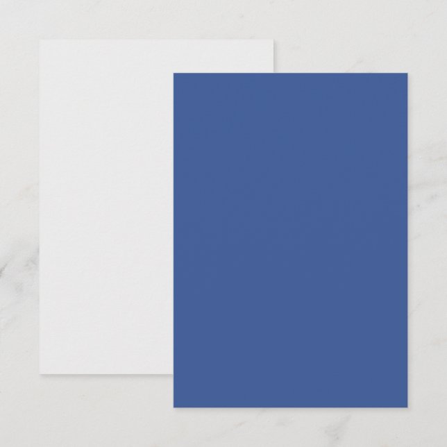 Carte de réponse minimaliste personnalisée – Bleu  (Devant / Derrière)