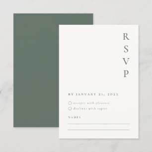 Carte de réponse minimaliste Sage