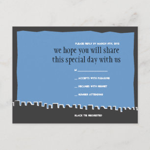 Carte- de réponse occidentale de bat mitzvah de