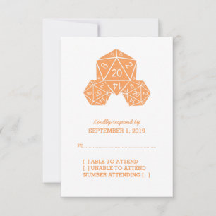 Carte de réponse orange D20