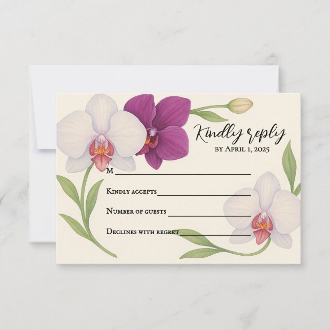 Carte de réponse Orchid Embrace (Devant)