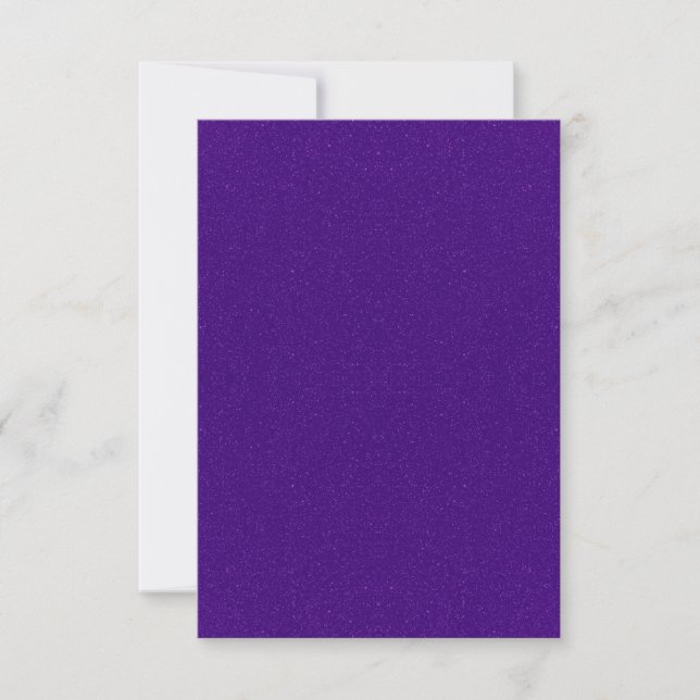 Carte de réponse Paillettes Violet Partout – Perso (Devant)