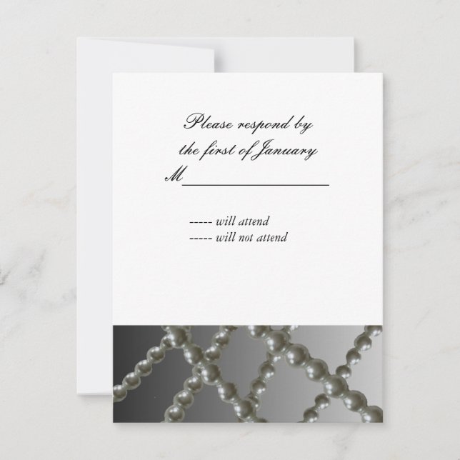 Carte de réponse Perles classiques (Devant)