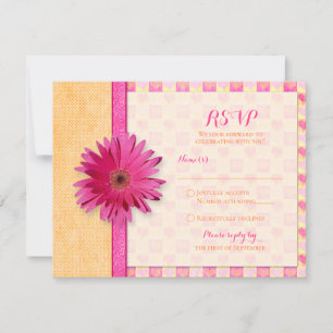 Carte de réponse personnalisable Gerbera Daisy
