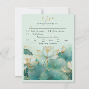 Carte de réponse personnalisée Fleur de lotus
