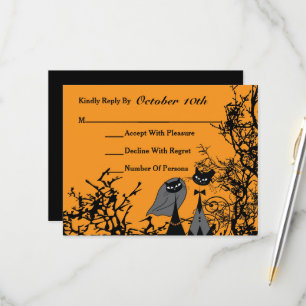 Carte de réponse personnalisée pour le mariage de 