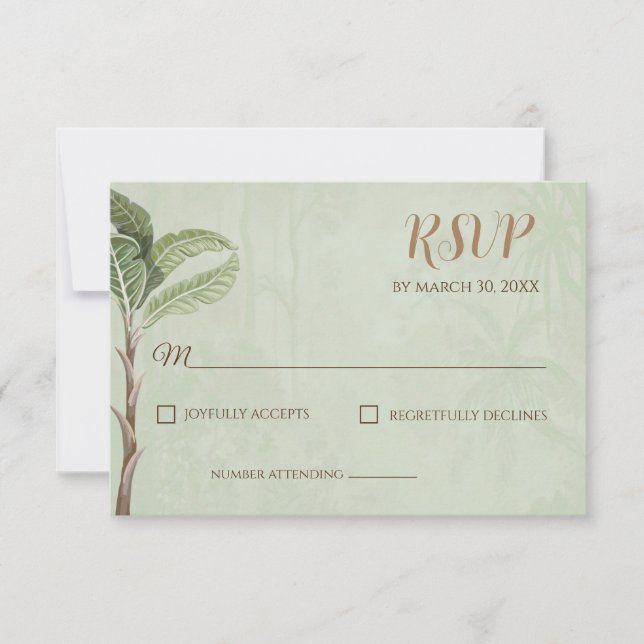 Carte de réponse Pichwai ou carte RSVP de mariage  (Devant)