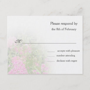 Carte de réponse Pink Phlox