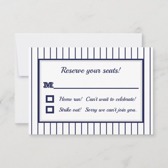 Carte de réponse Pinstripe New York RSVP (Devant)