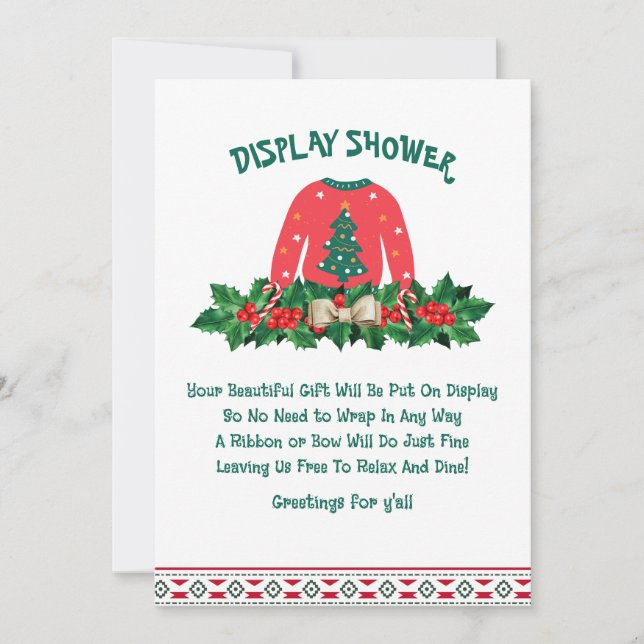 Carte de réponse pour Baby Shower Pull Uggy d'Hive (Devant)