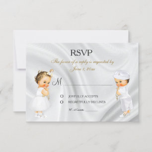 Carte de réponse pour baptême communion