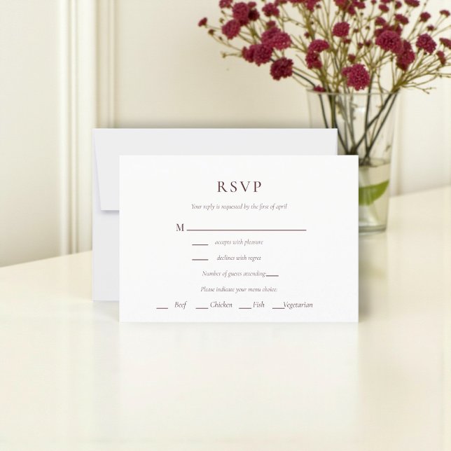 Carte de réponse pour bouquet floral rustique (Créateur téléchargé)
