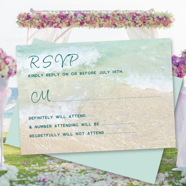 Carte de réponse pour 'By the Sea' avec nombre de  (Créateur téléchargé)