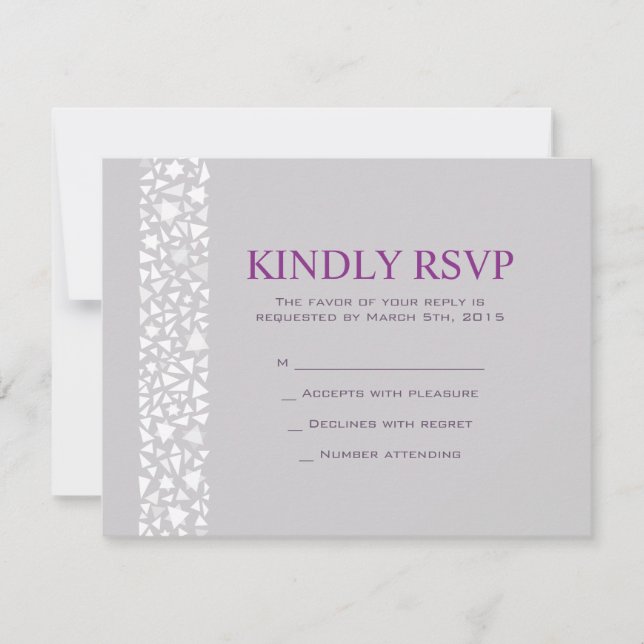 Carte de réponse pour invitation de mariage juif S (Devant)