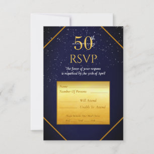 Carte de réponse pour la fête du 50e anniversaire