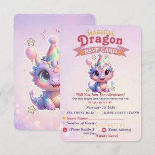 Carte de réponse pour l'aventure d'anniversaire du