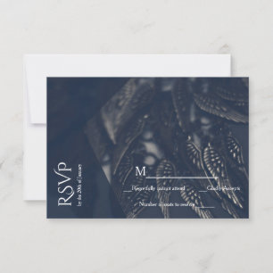 Carte de réponse pour soirée gothique chic avec ai