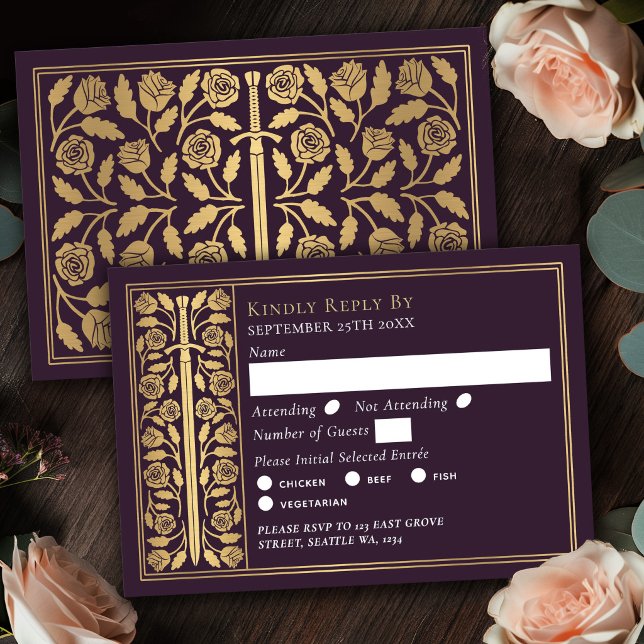 Carte de réponse pour un mariage royal médiéval av (Créateur téléchargé)