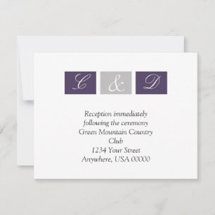 Carte de réponse Purple Squares