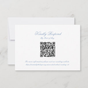 Carte de réponse QR avec blason de monogramme de m