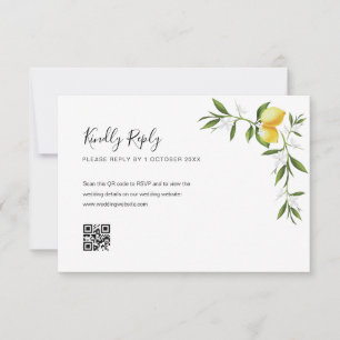 carte de réponse QR Code au motif de feuilles de c