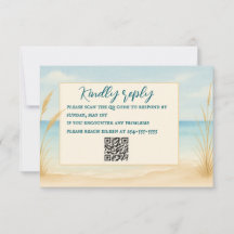 Carte de réponse QR Code Beach Bliss