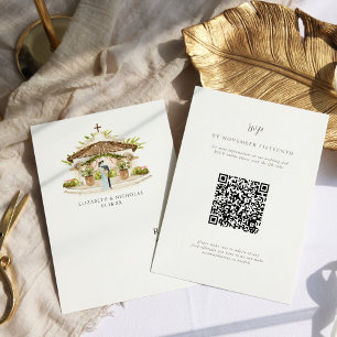 Carte de réponse QR Code pour mariage à la Haciend
