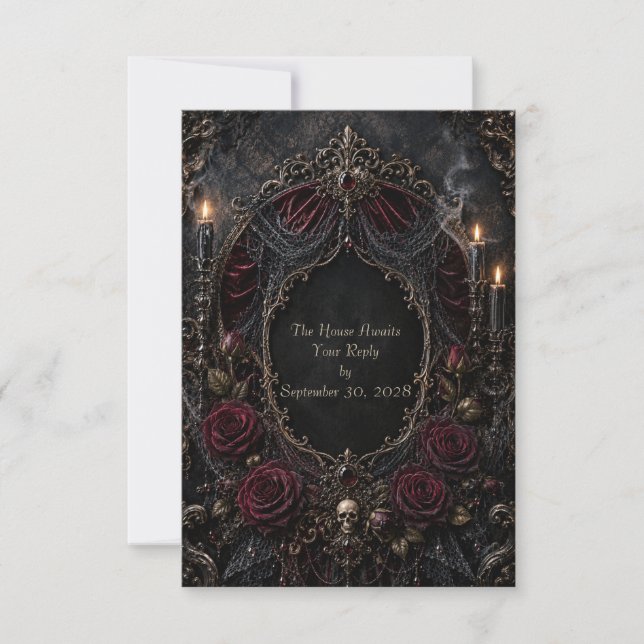Carte de réponse romantique gothique (Devant)
