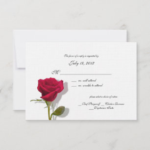 Carte de réponse rose