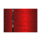Carte de réponse rouge Foil Damask