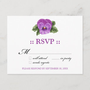 Carte de réponse RSVP 4,25 x 5,5 pouces