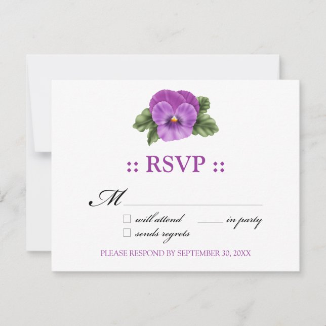 Carte de réponse RSVP 4,25 x 5,5 pouces (Devant)