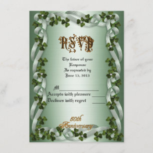 Carte de réponse RSVP 50e anniversaire renouvellem