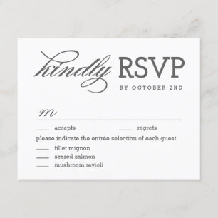 Carte de réponse RSVP à couleur modifiable Simply