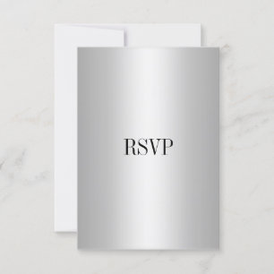 Carte de réponse RSVP argent toutes les manifestat