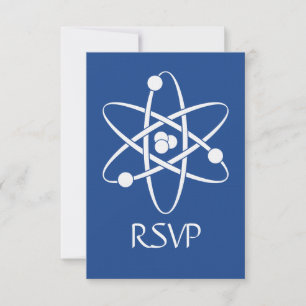 Carte de réponse RSVP Attractive Forces en bleu