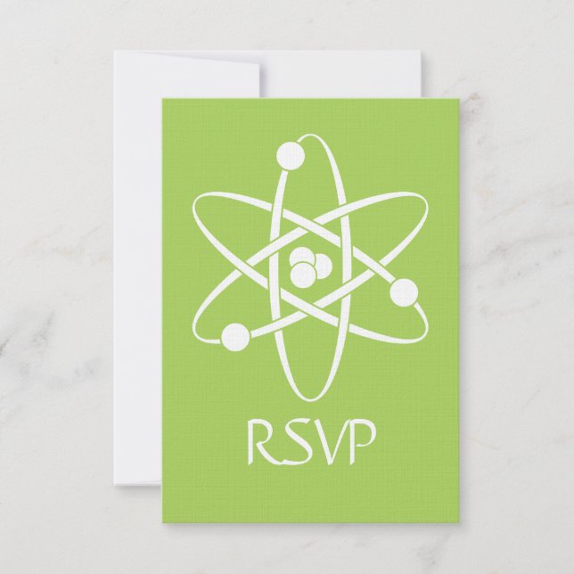 Carte de réponse RSVP Attractive Forces en Peridot (Devant)