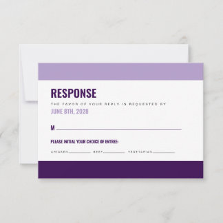 Carte de réponse RSVP audacieuse et colorée