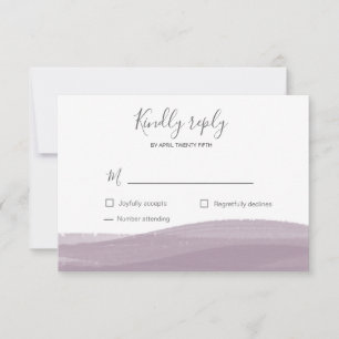 Carte de réponse RSVP avec coup de pinceau aquarel