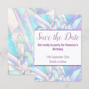 CARTE DE RÉPONSE RSVP BLANC PASTEL CRYSTAL